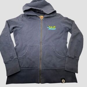 American Giant Sweatshirt Hoodie Womens Medium Blue Long Sleeve Zip Up Adult